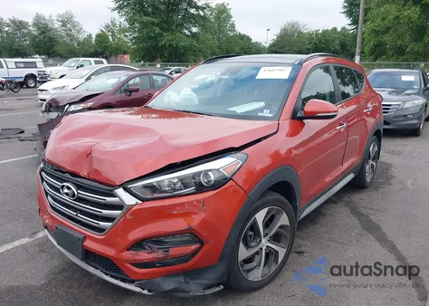 2017 Hyundai Tucson Limited z USA, uszkodzony, nr VIN KM8J3CA2XHU372278